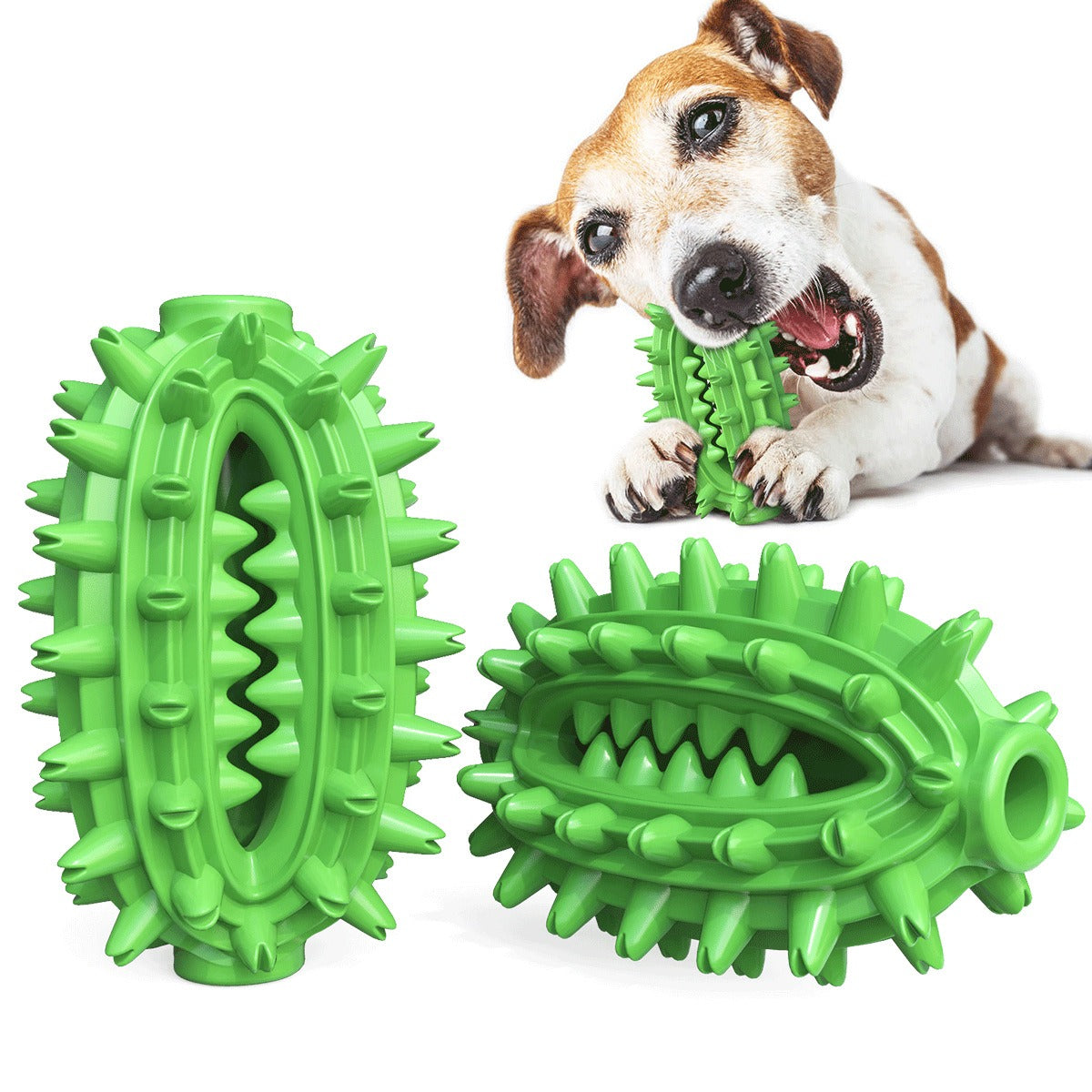Juguete Mordedor para Perros con Cepillo Dental 🦷 TPR + Cuerda de Algodón