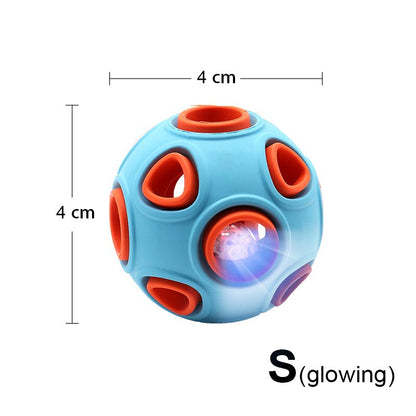 Pelota Dispensadora de Premios para Perros 🐾 Juguete Interactivo con Luz LED