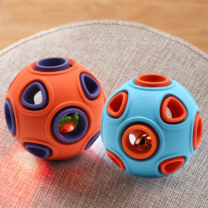 Pelota Dispensadora de Premios para Perros 🐾 Juguete Interactivo con Luz LED